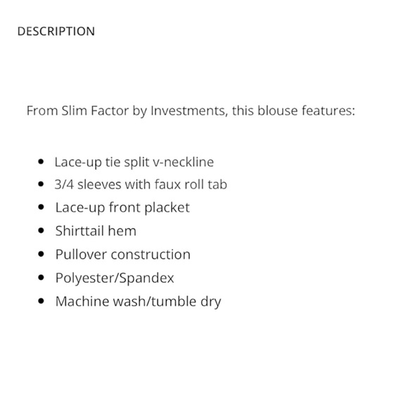 Investments - Slim Factor 3/4 Sleeve Lace Up Ombré Blouse Top Size XL Pre-Loved - Picture 10 of 11